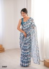 Vivaara By Mahotsav Chinon Designer Digital Printed Mirror Cut Work Saree Online Wholesale